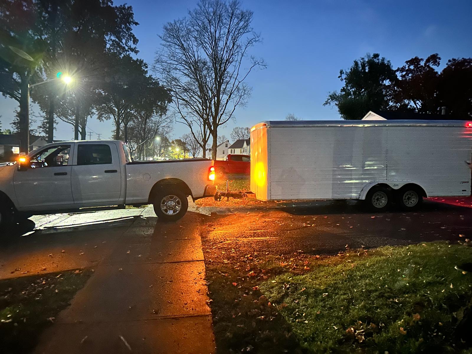 Moving truck ready for transport