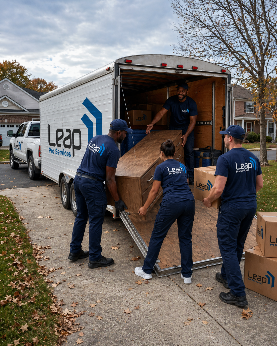 Moving truck ready for transport