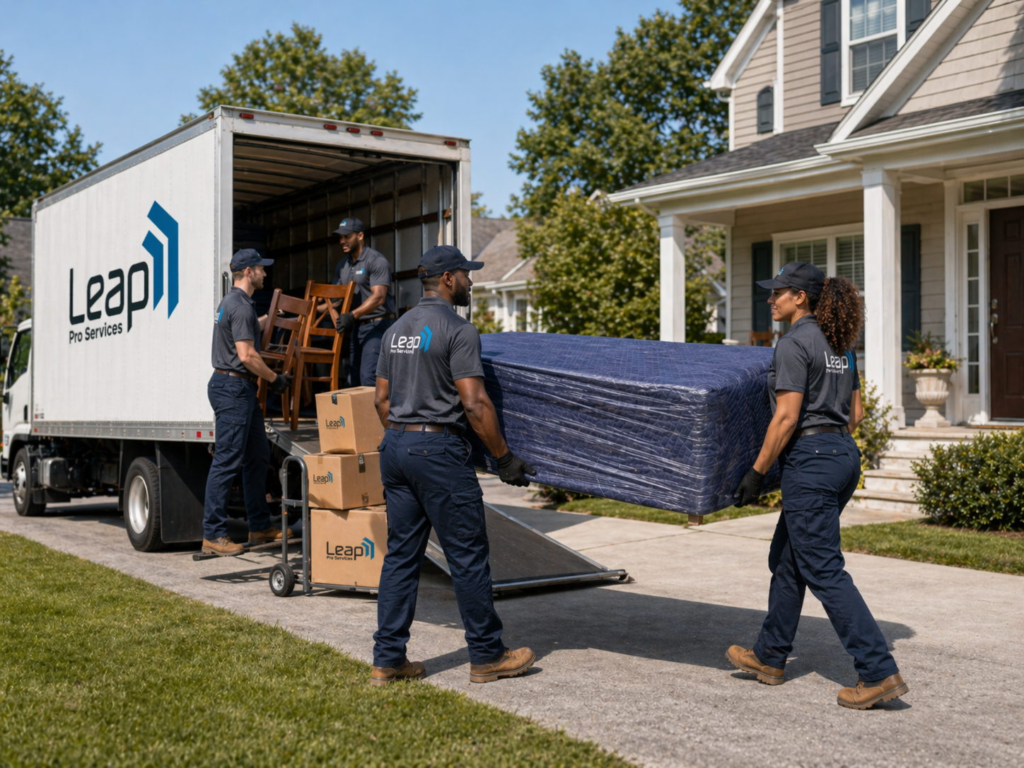 Moving truck ready for transport