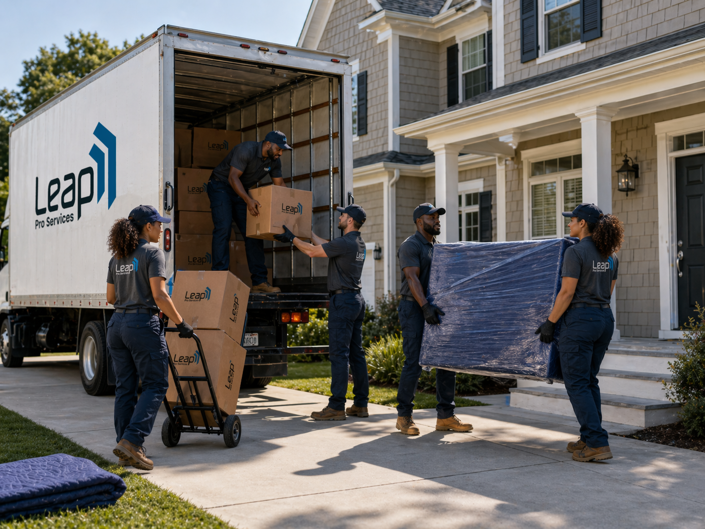 Moving truck ready for transport